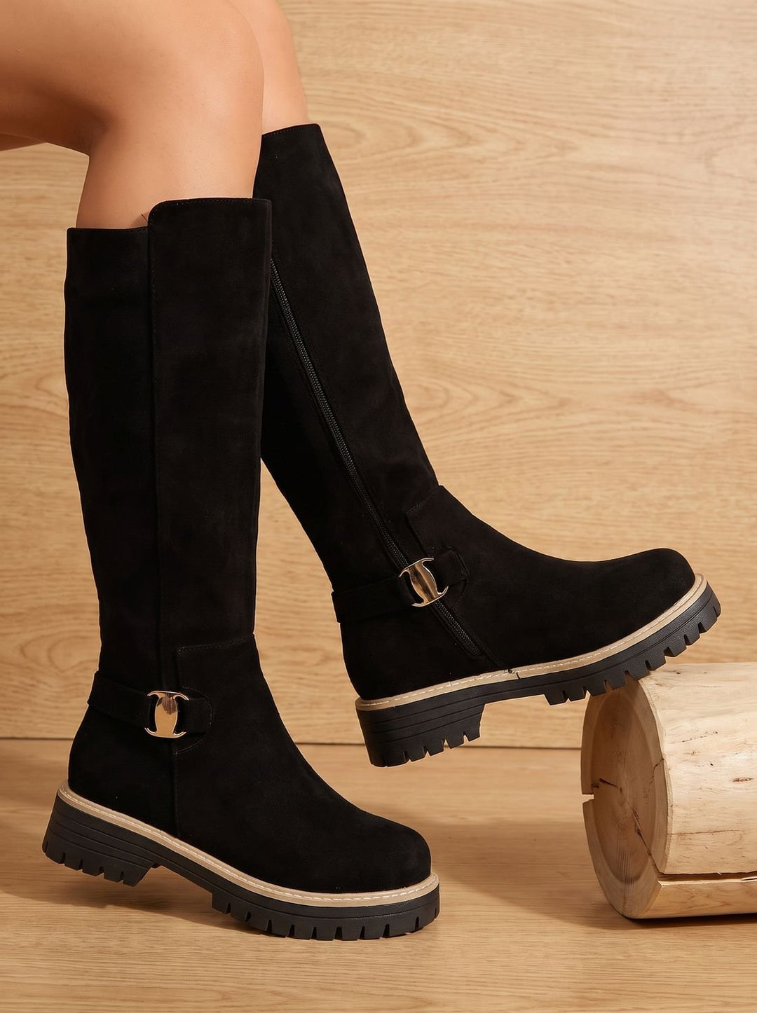 Black Knee High Boots for Casual Professional Wear