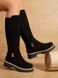 Olivia | Black Knee High Boots for Casual Professional Wear