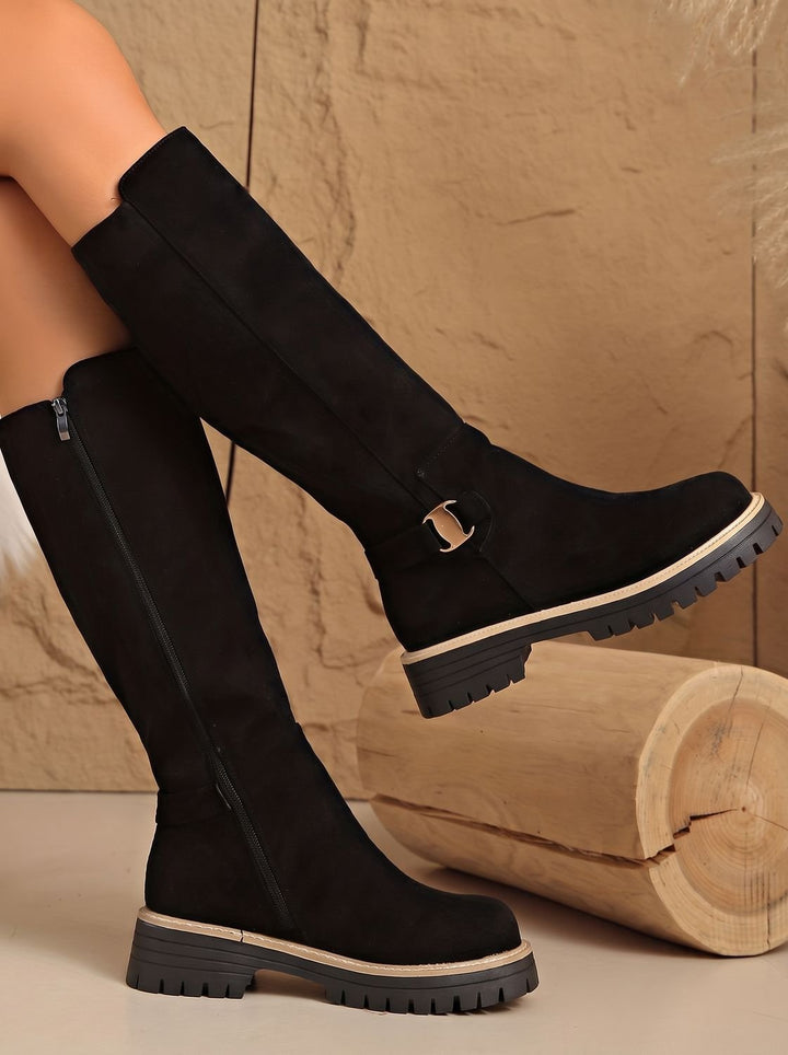 Black Knee High Boots for Casual Professional Wear (7)