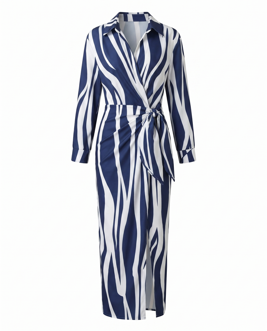 Effortless Wedding Guest Dress Maxi Wrap in White 2
