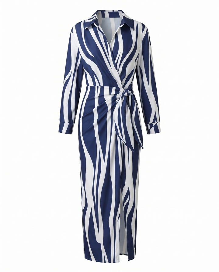 Effortless Wedding Guest Dress Maxi Wrap in White 2