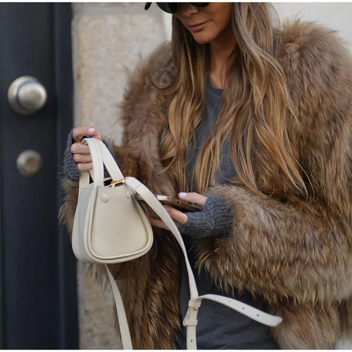 Oversized Faux Fur Women's Coat (2)