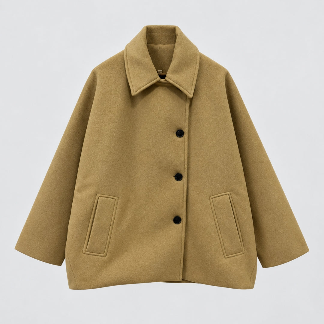 Oversized Women's Trench Coat for Autumn Layering in Brown