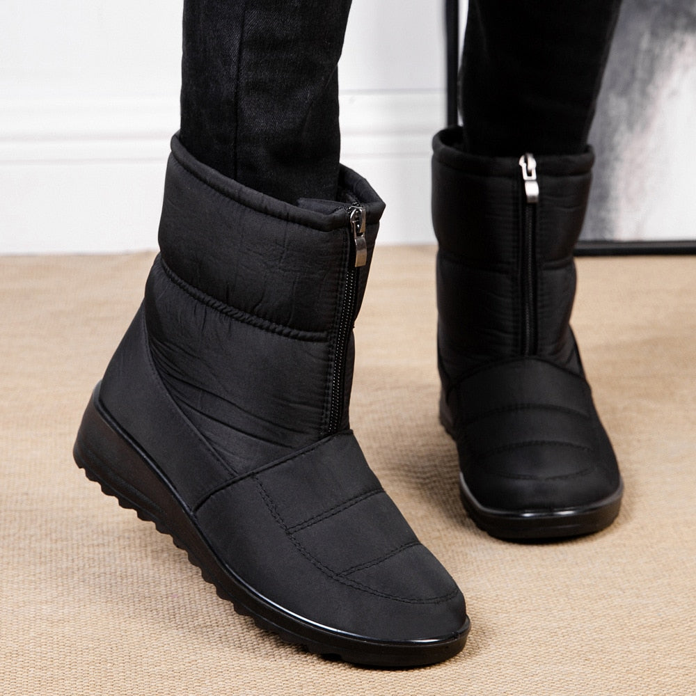 Waterproof Insulated Knee High Boots for Winter in Black