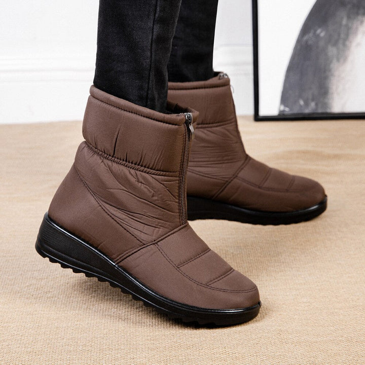 Waterproof Insulated Knee High Boots for Winter in Brown
