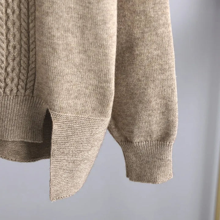Women's Autumn Cable Knit Jumper Dress Set (9)
