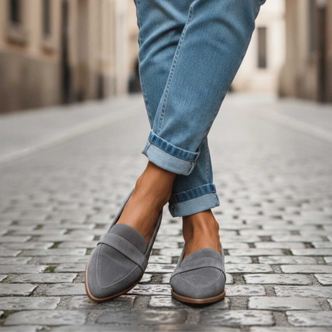 Women's Ballet Flats for Everyday and Work in Grey
