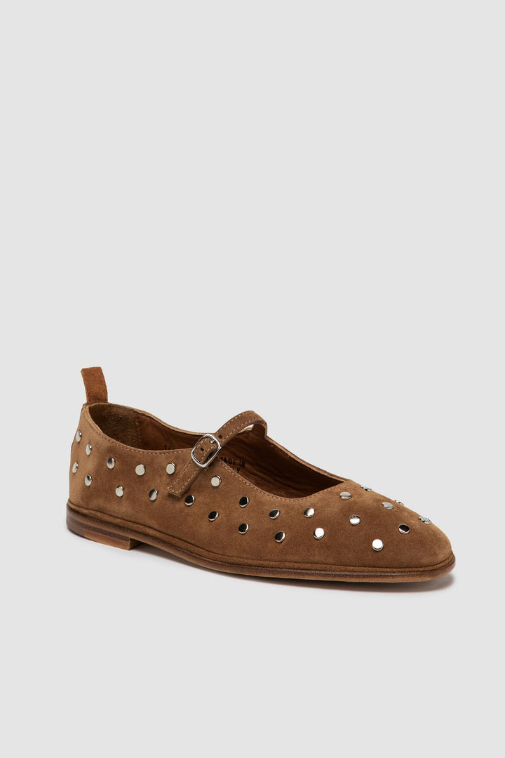 Women's Ballet Flats in Suede for Everyday in Brown