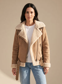 Ava | Women's Belted Faux Shearling Trench Coat