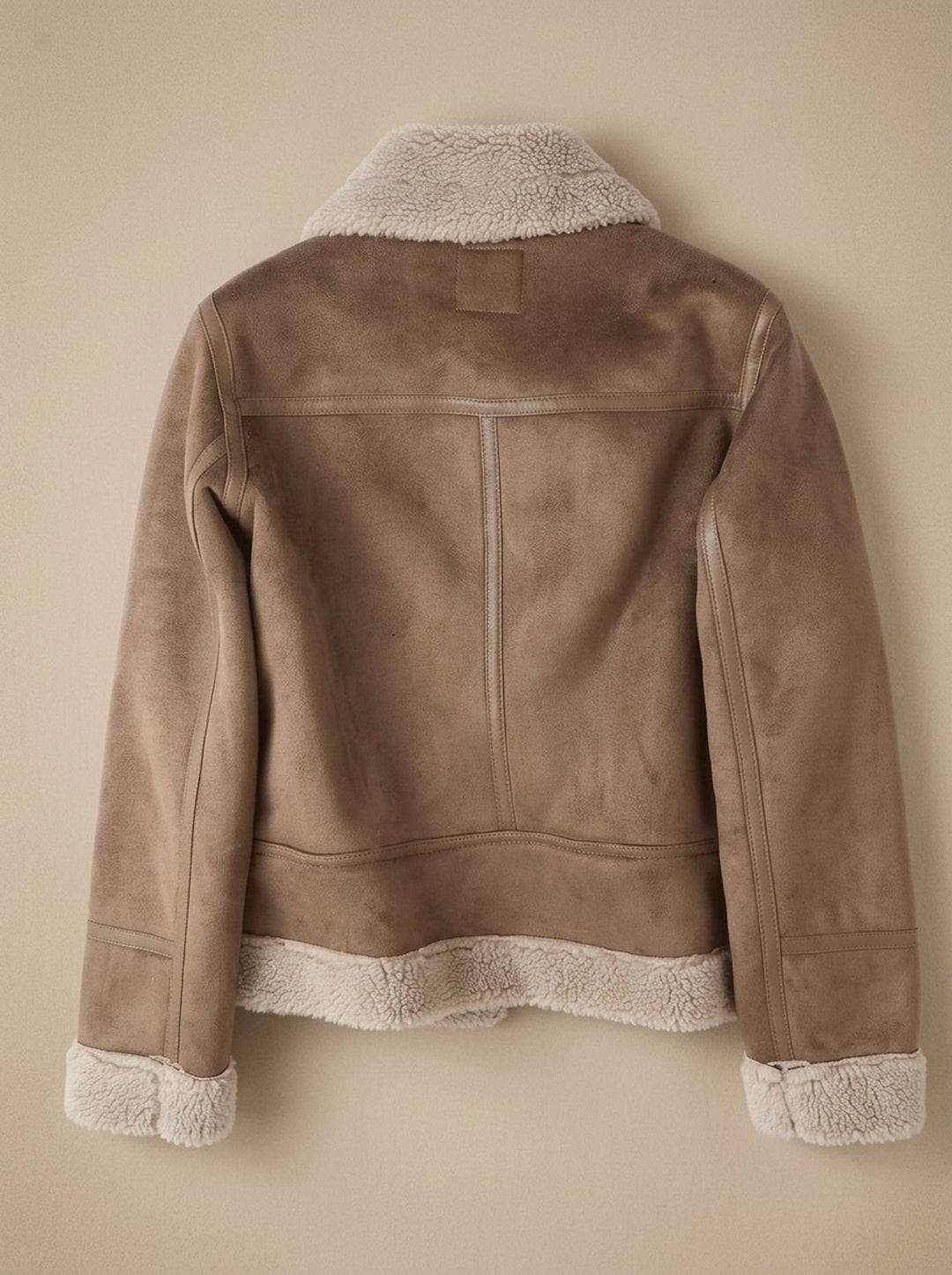 Women's Belted Faux Shearling Trench Coat (4)