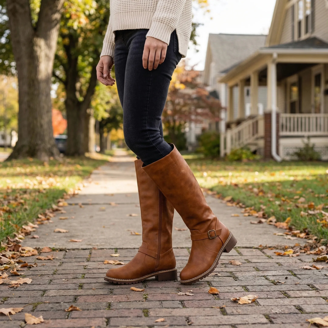 Women's Black Knee High Boots for Work (4)