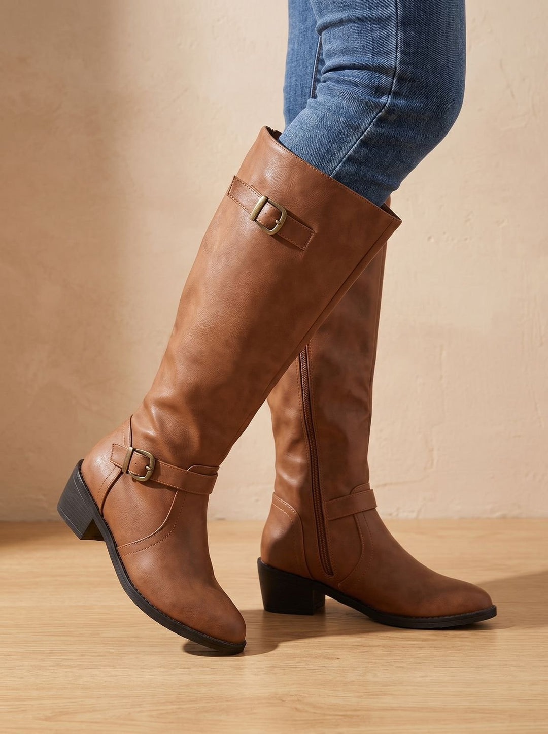 Women's Faux Leather Knee High Boots for Fall (4)
