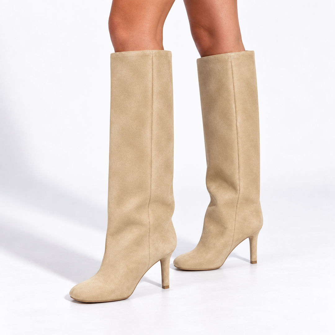 Women's High-Heel Suede Knee-High Boots for Evening (2)