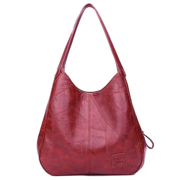 Women's Leather Tote Bag for Everyday Versatility in Red