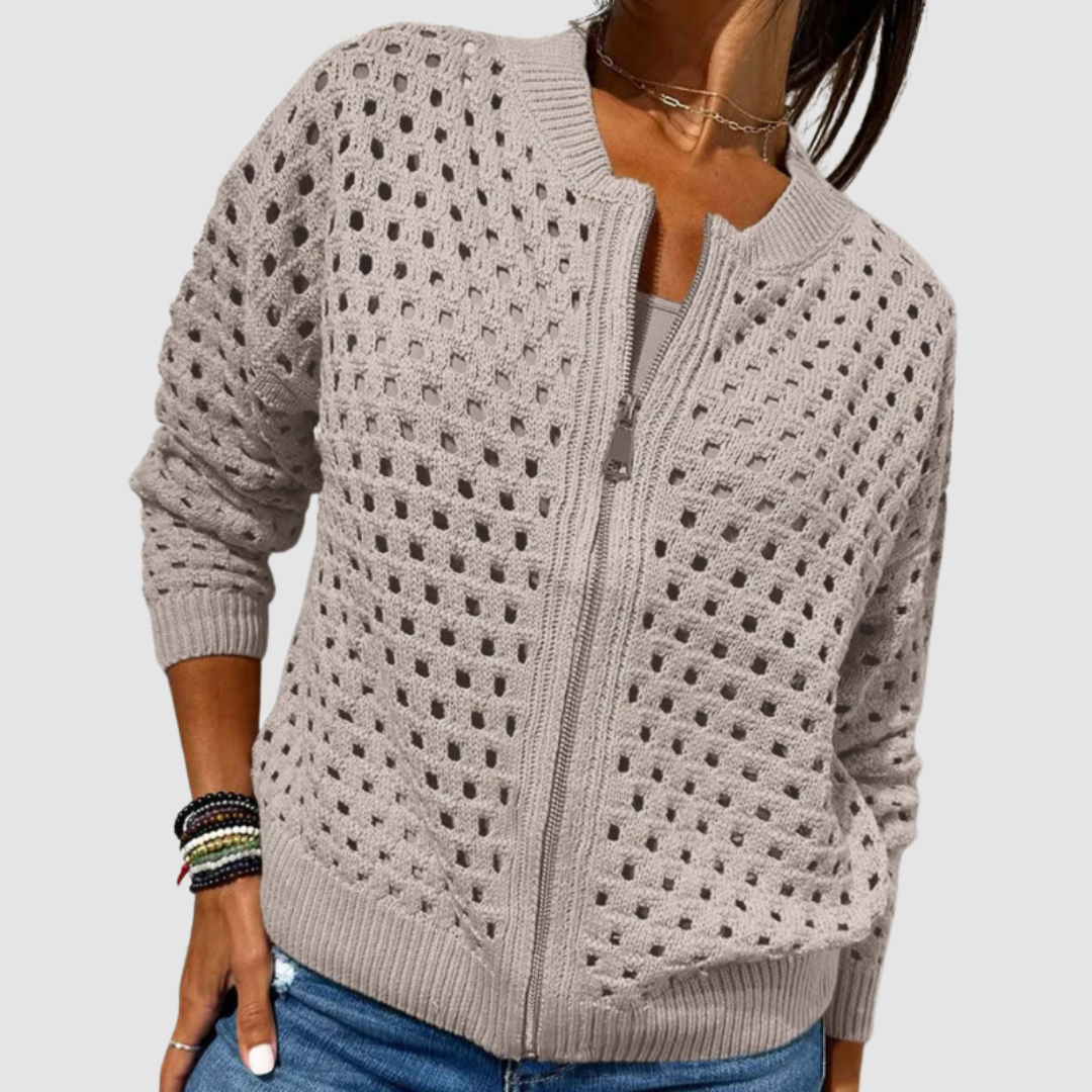 Women's Lightweight Knitted Jumper for Everyday Layering in Grey