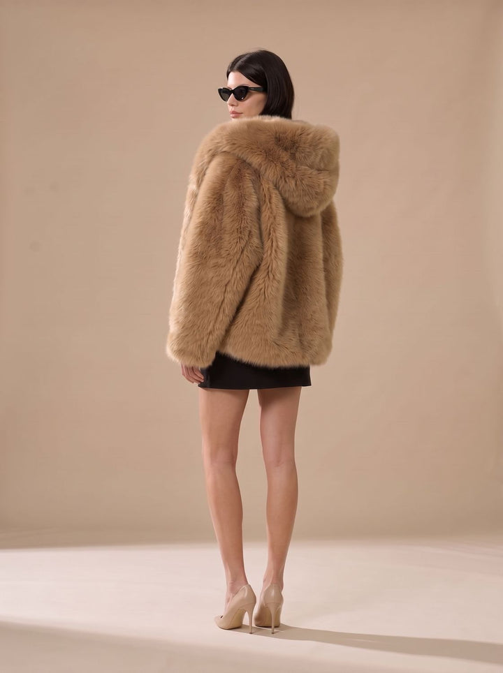 Women's Oversized Faux Fur Trench Coat for Winter (5)