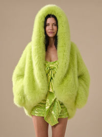 Holly | Women's Oversized Faux Fur Trench Coat for Winter