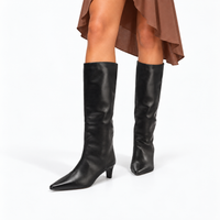 Charlotte | Women's Pointed Knee High Boots for Evening Wear