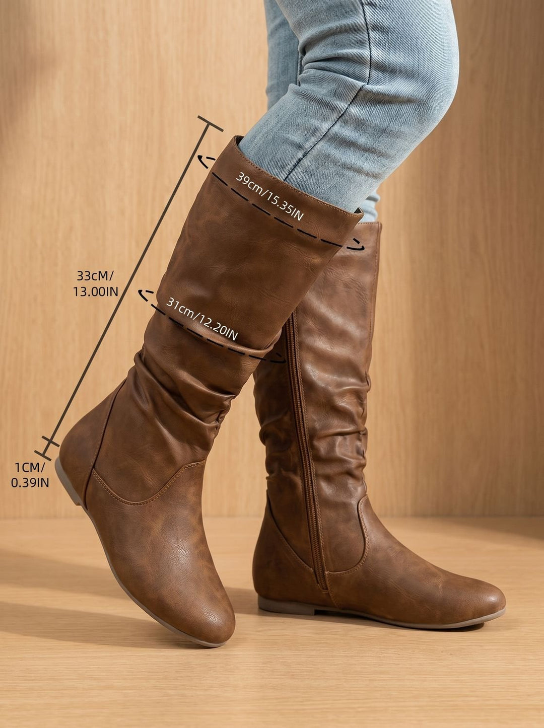 Women's Relaxed Casual Knee High Boots (5)