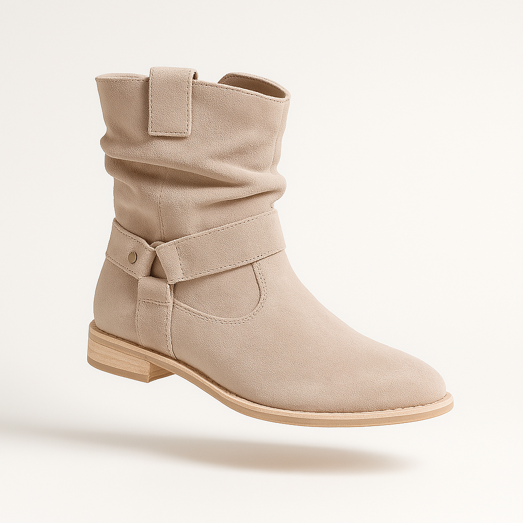 Women's Slouchy Ankle Boots with Buckle Strap (6)