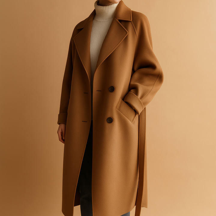 Women's Tailored Trench Coat for Work and Weekends in Brown