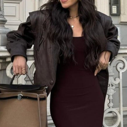 Women's Trench Coat Biker Jacket for Winter (3)