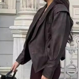 Women's Trench Coat Biker Jacket for Winter (4)