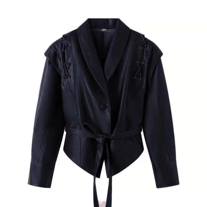 Women's Trench Coat Biker Jacket for Winter (6)