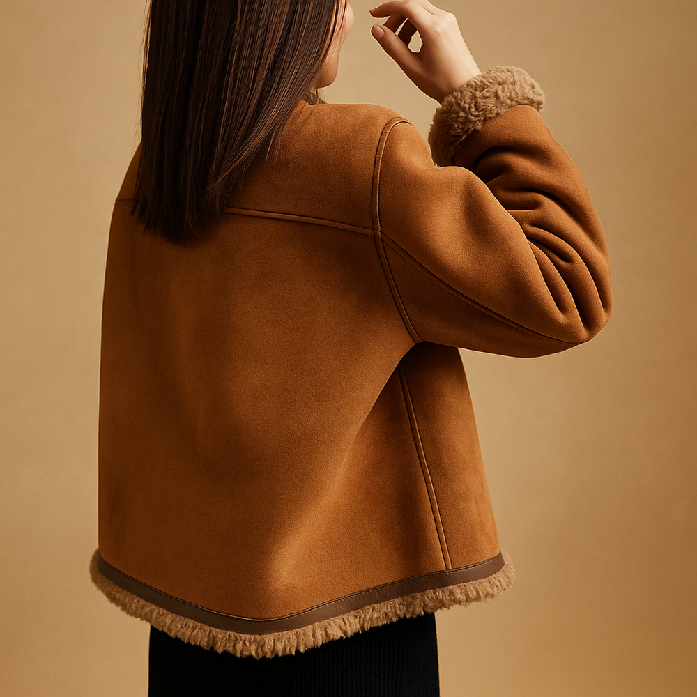 Women's Trench Coat Fleece Jacket for Winter (2)