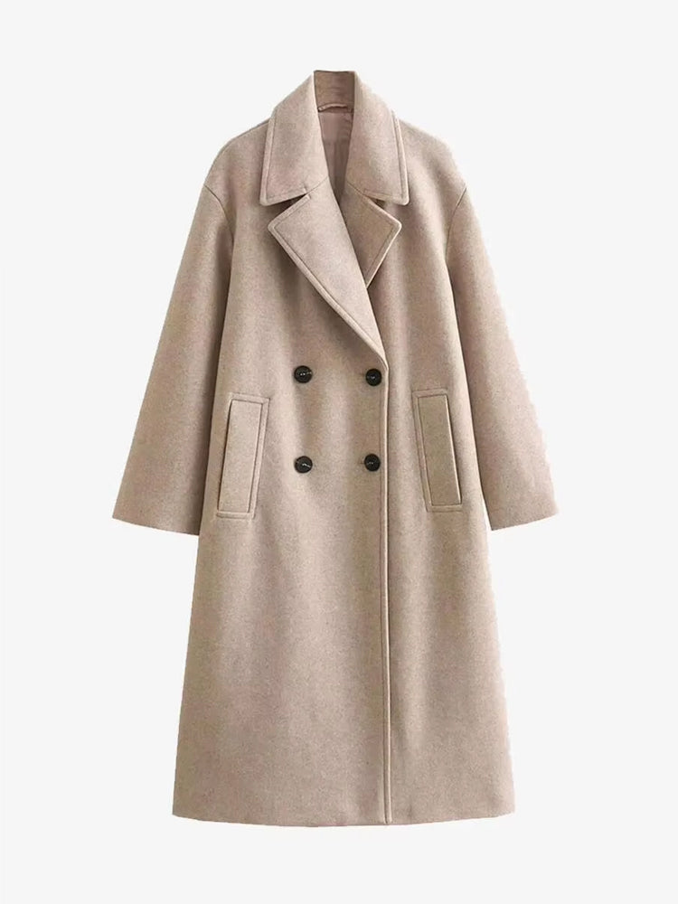 Women's Trench Coat for Autumn Layering in Beige