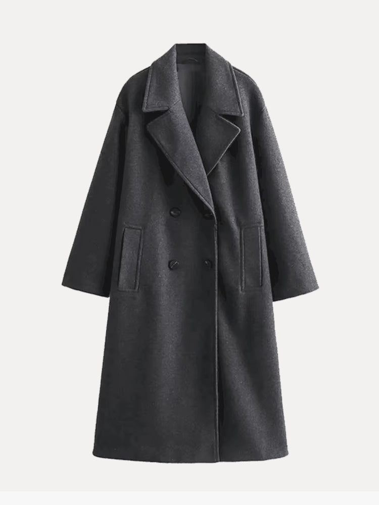 Women's Trench Coat for Autumn Layering in Grey