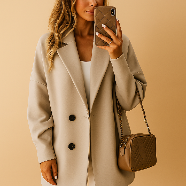 Women's Trench Coat for Smart Casual Wear in Khaki