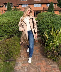 Sophia | Women's Trench Coat in Beige for Windy Days