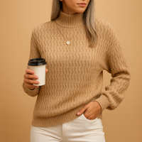 Sofia | Women's Turtleneck Knit Jumper for Workday Wear