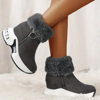 Millie | Women's Winter Ankle Boots with Faux Fur Trim