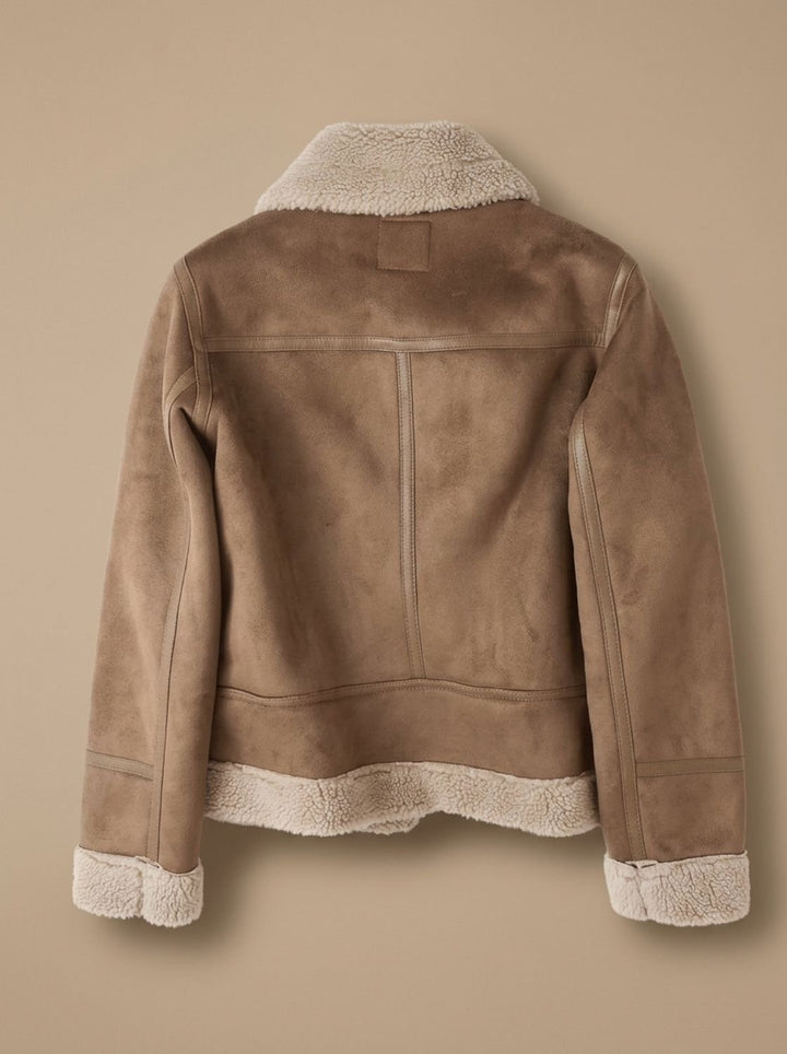 Women's Winter Coat Aviator with Faux Shearling (4)