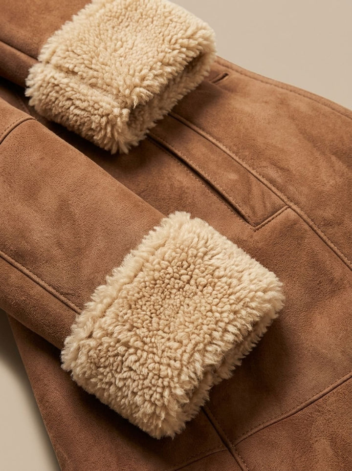 Women's Winter Faux Fur Trench Coat (6)