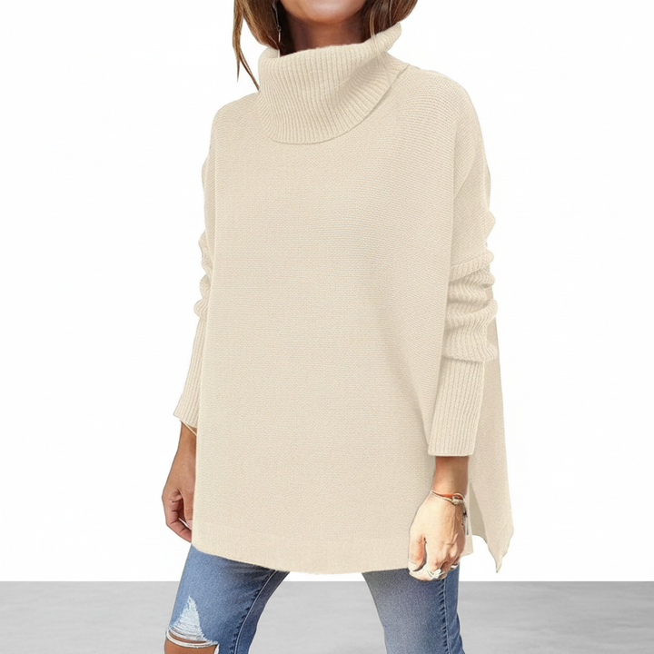 Women's Winter Oversized Turtleneck Jumper Dress (11)
