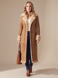 Sophia | Women's Winter Trench Coat in Faux Fur