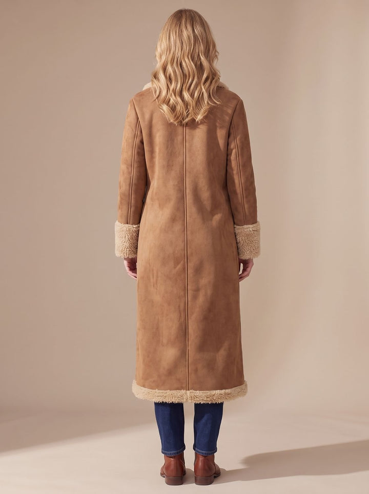 Women's Winter Trench Coat in Faux Fur (4)