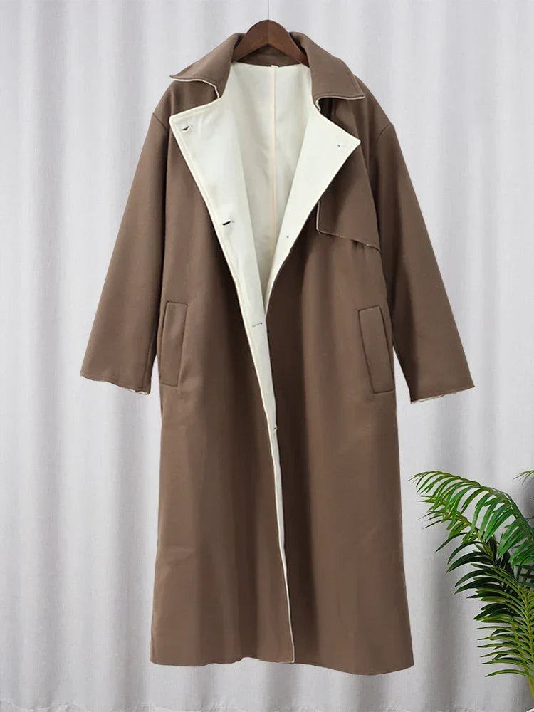 Women's Wool Trench Coat for Winter Layering (2)