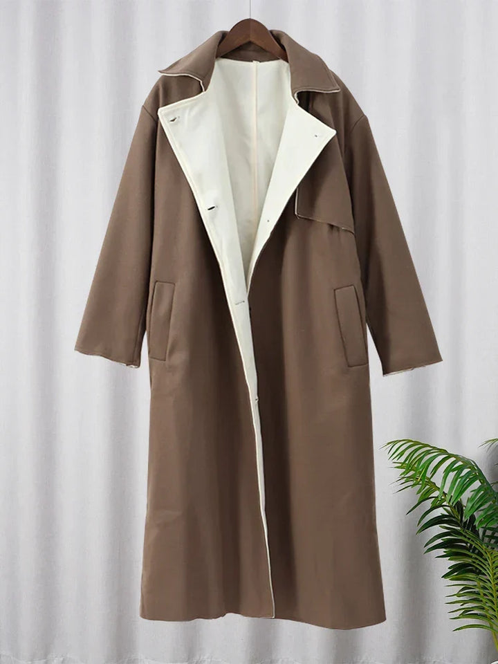 Women's Wool Trench Coat for Winter Layering (2)